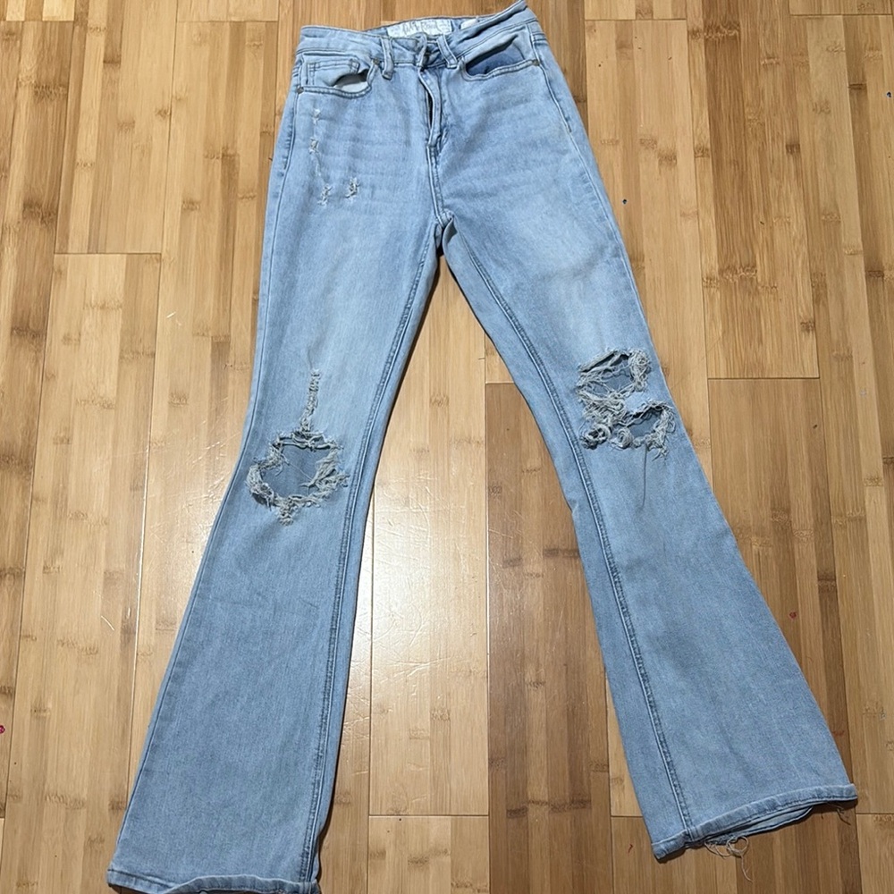 Indigo Rein Blue Flare Wide Leg Jeans